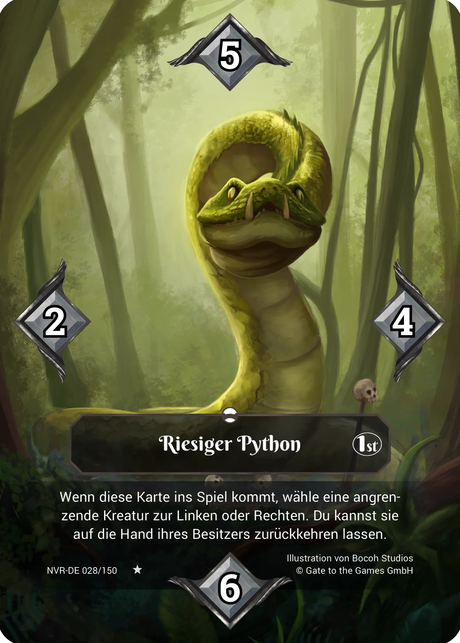1st 028/150 Riesiger Python