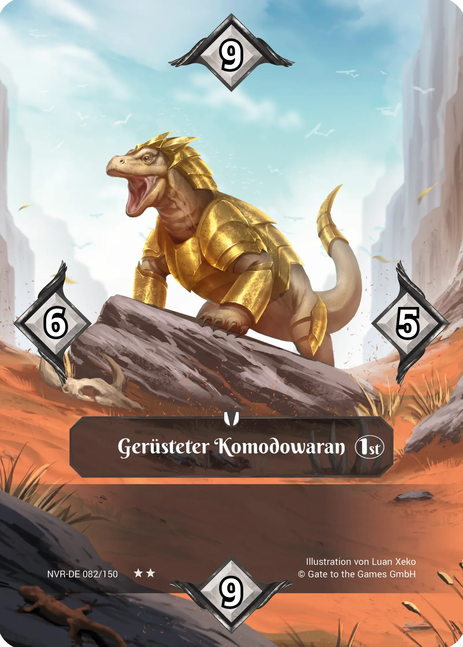 1st 082/150 Gerüsteter Komodowaran