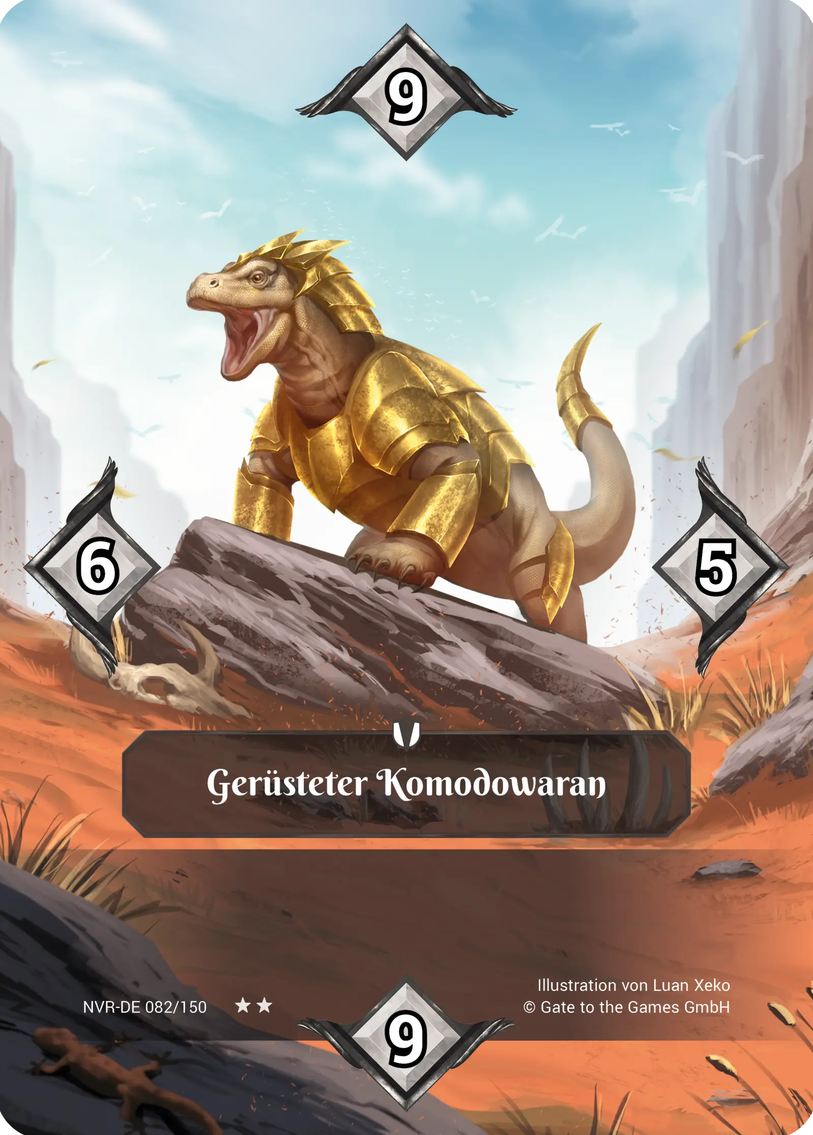Alpha 082/150 Gerüsteter Komodowaran